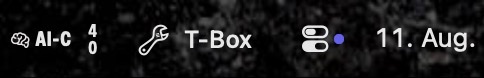 AI-Cockpit in the macOS menu bar