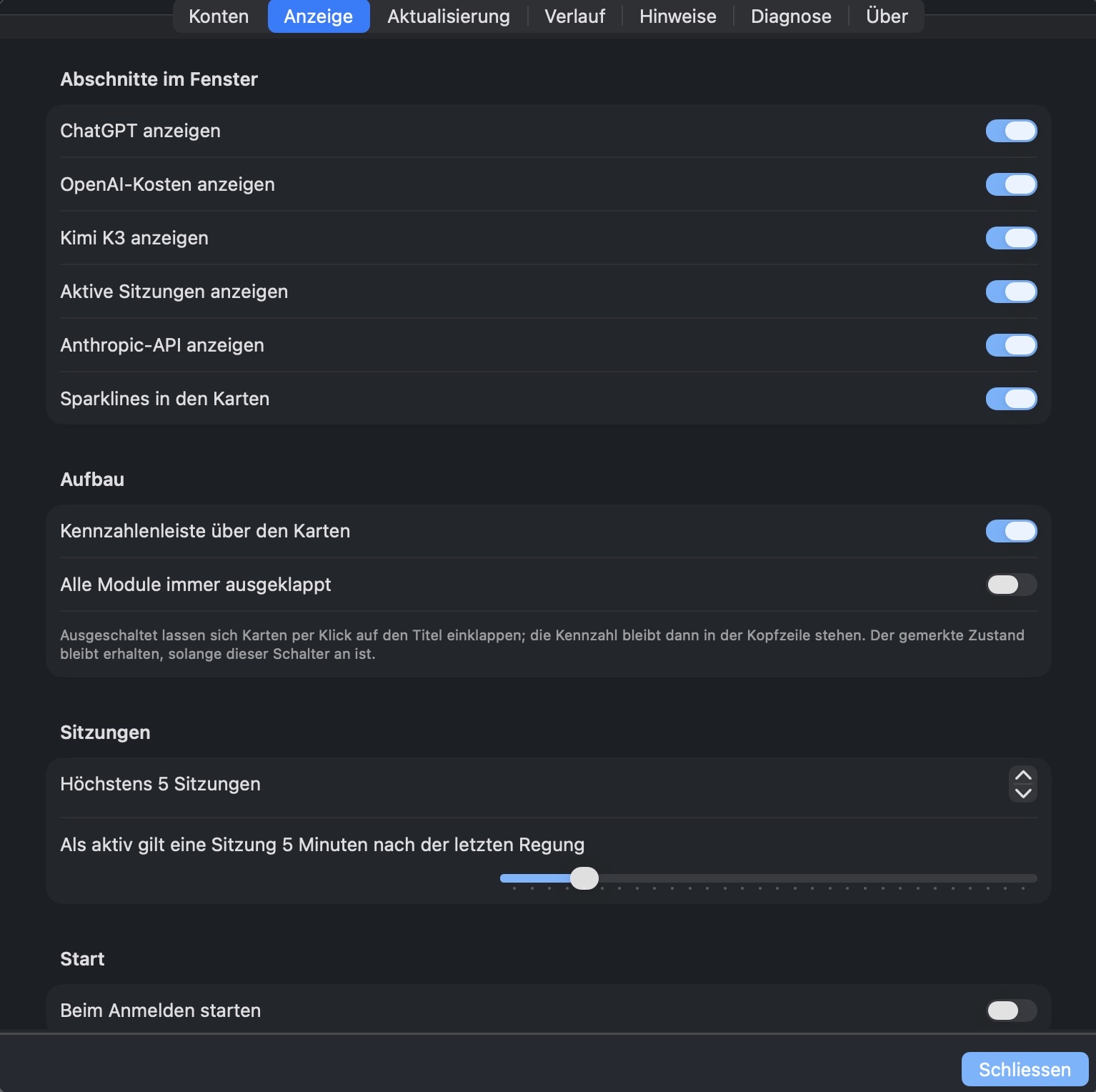 App settings